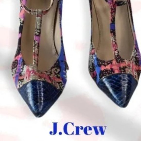 J. Crew Shoes - J. Crew Everly Cap Toe T-Strap Pump Heels